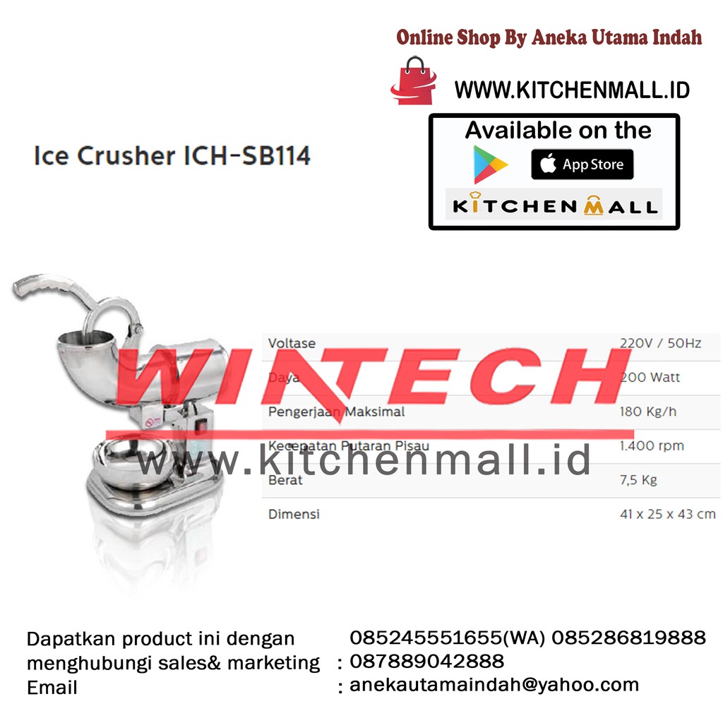 FOMAC ICH-SB114 Mesin Penghancur Es - Mesin Es Serut - Mesin Es Taiwan