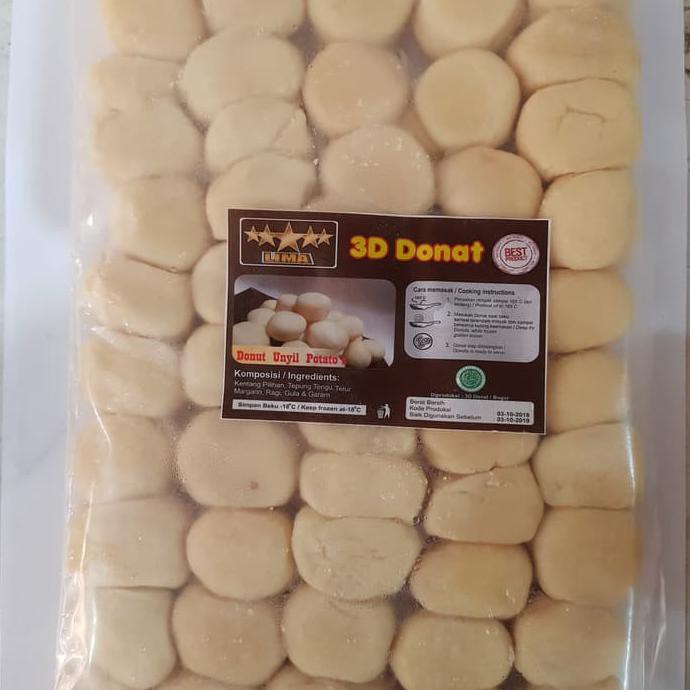 

Donat kentang unyil mini 3D isi 50 pcs ada gula halus dan krim coklat FREE ONGKIR