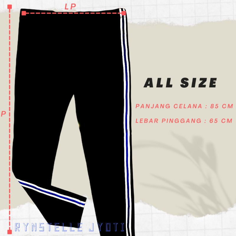 Legging Strip Panjang Dewasa By Rynstelle