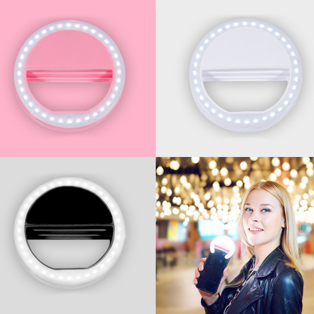 (BISA GOJEK) Selfie Ring Light / Lampu Selfie Ring / Lampu Led Selfie - RANDOM COLOR