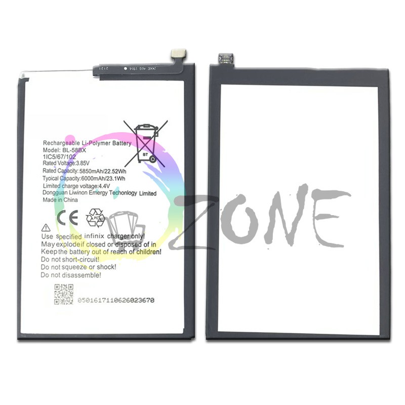 BATERAI BATRE INFINIX HOT 9 PLAY X680 - HOT 10 PLAY 11 PLAY X688B X688C - HOT 10S X689 BL58BX BATTERY