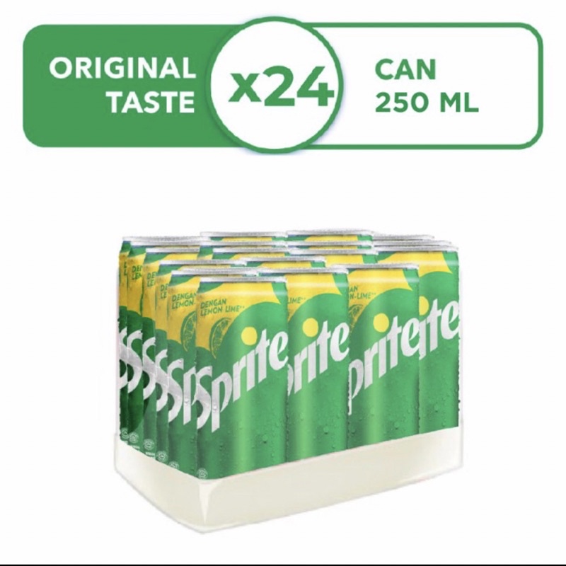 

BIG SALE" SPRITE Soft Drink Minuman Bersoda kemasan kaleng 250ml x 24 - PACK