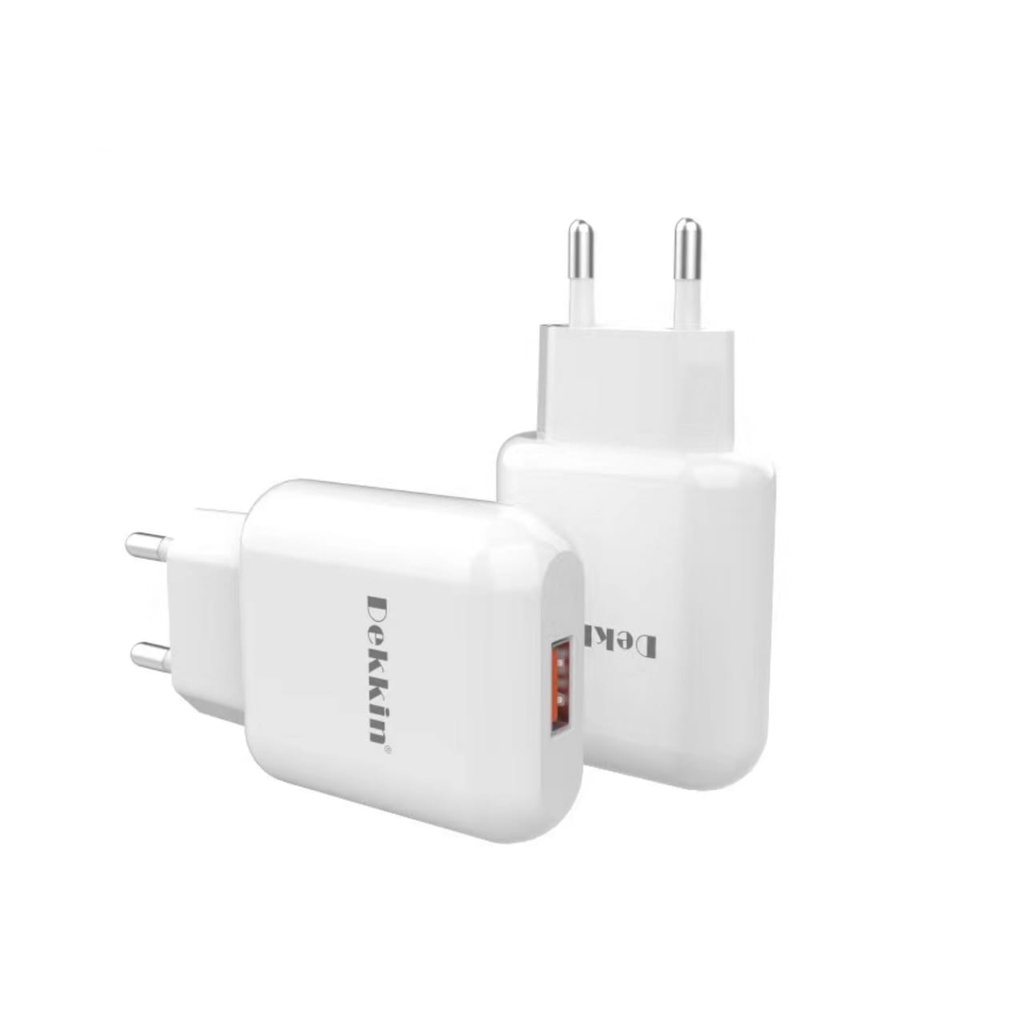 DEKKIN DK 678 CHARGER 18W 3A QUICK CHARGER QC 3.0 FAST CHARGING + KABEL DATA