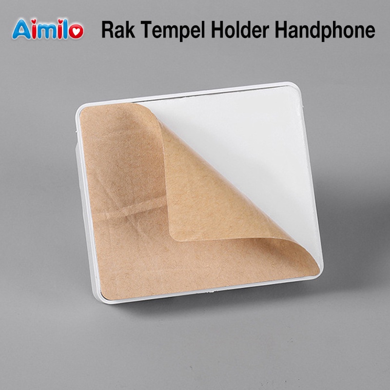 Rak Tempel Holder Handphone | Holder Tempel Dinding HP dan Remote | High Quality Phone Holder Stick on Wall | Penggenggam Handphone dengan Lem untuk Dinding dan Juga untuk Remote