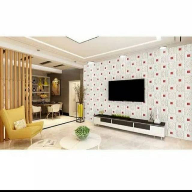 Wallpaper dinding 70x70 cm 5mm 3D foam sticker peredam udara
