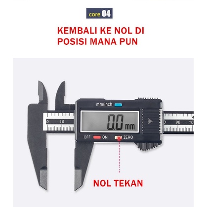 Jangka Sorong Sketmat Sigmat Digital Vernier Caliper Murah Carbon