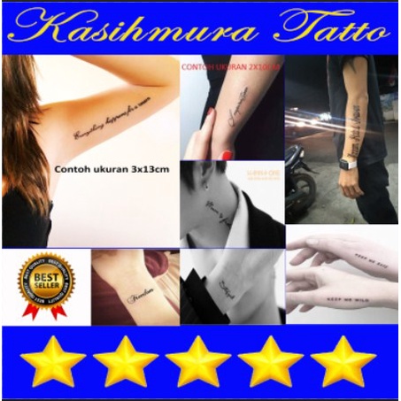 Custom nama / tulisan Tato temporer pesan tulisan atau nama