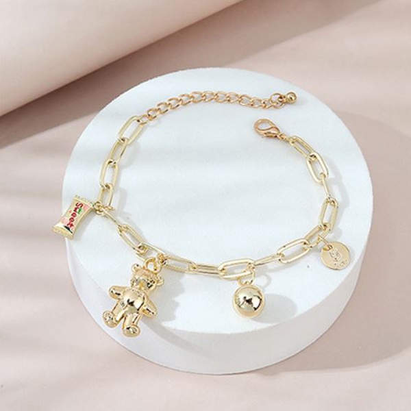 gelang kaki sweet and cute bear anklet(1G4) jge093