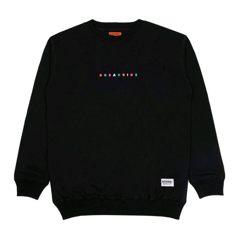 Breakside sweater CREWNECK Rainbow Blast Black