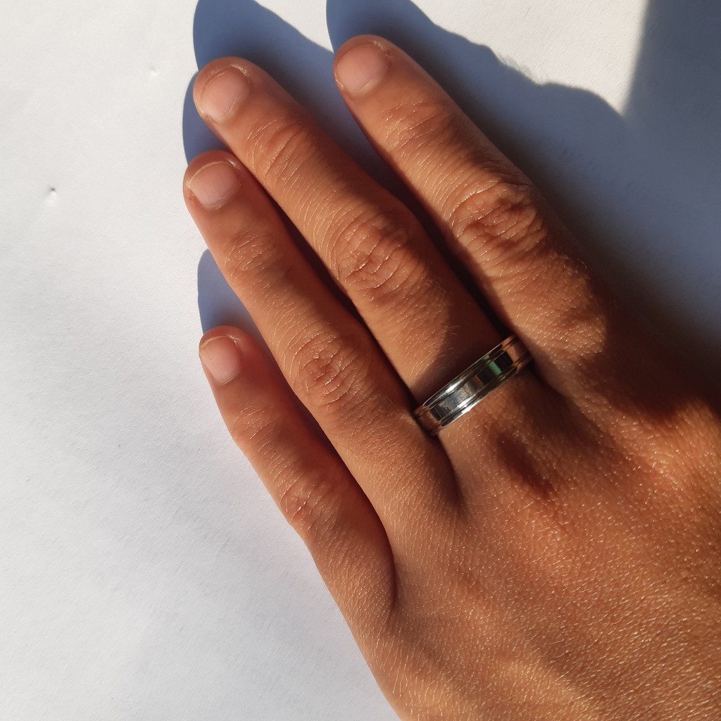 DS Cincin Titanium Silver Polos