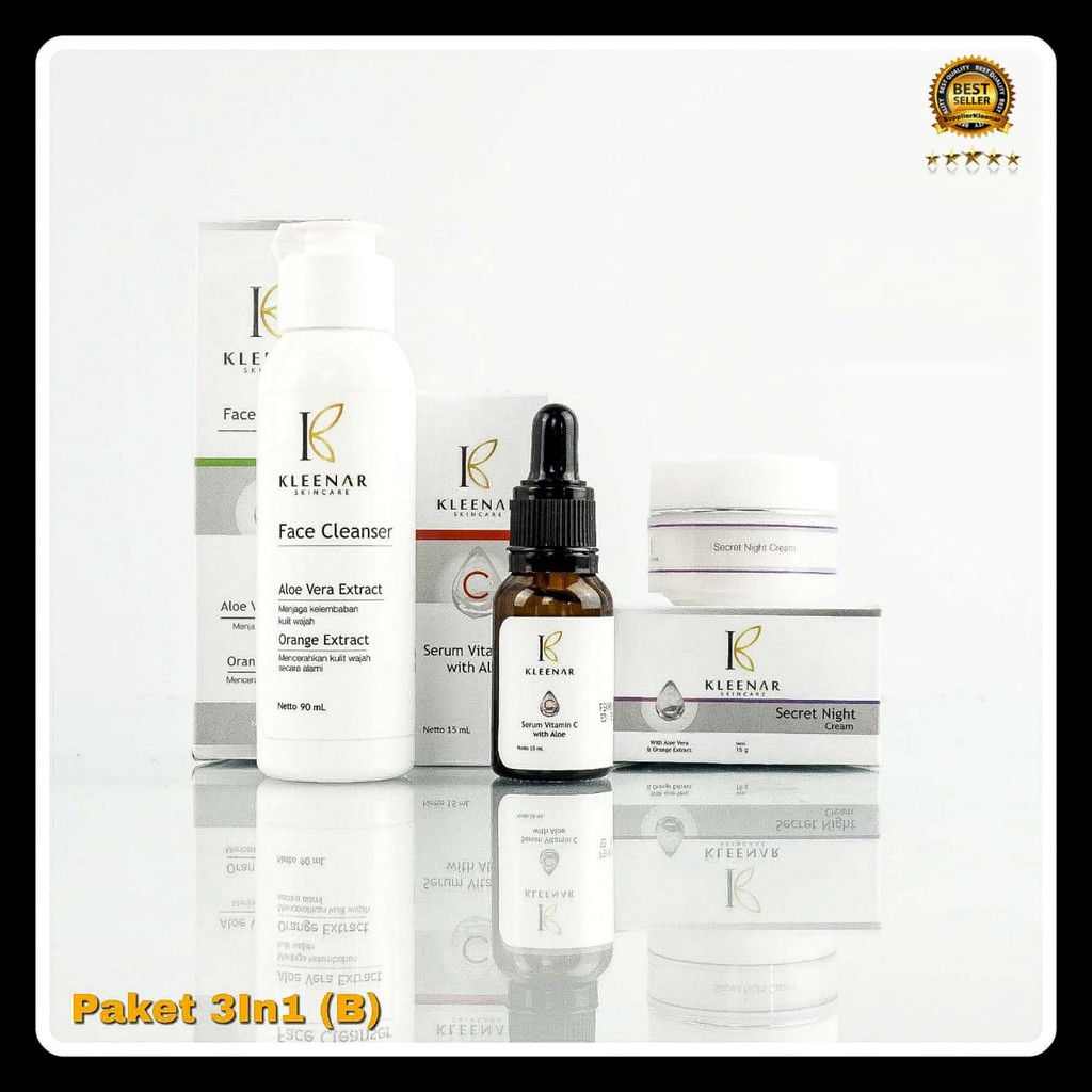 PAKET KLEENAR SKINCARE 3 in 1 | 100% AMAN DAN ORIGINAL