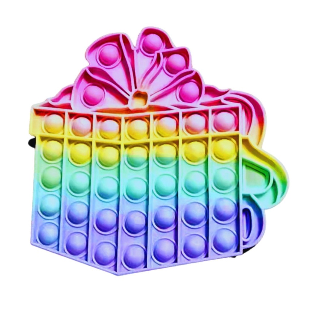 Pop it Rainbow Ready Stok Murah Popit Bubble Toy Untuk Anak Dewasa Penghilang Stres-Kado 15cm