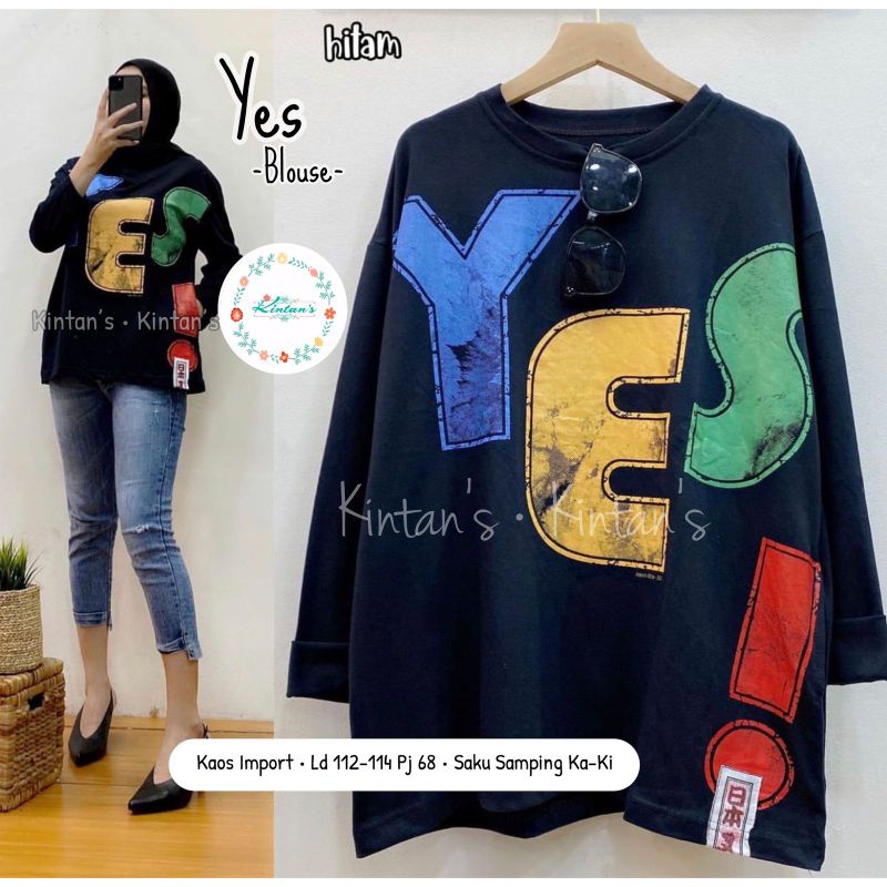 YES BLOUSE BY KINTANS (BLOUSE WANITA) Blouse muslimah modern rekomended