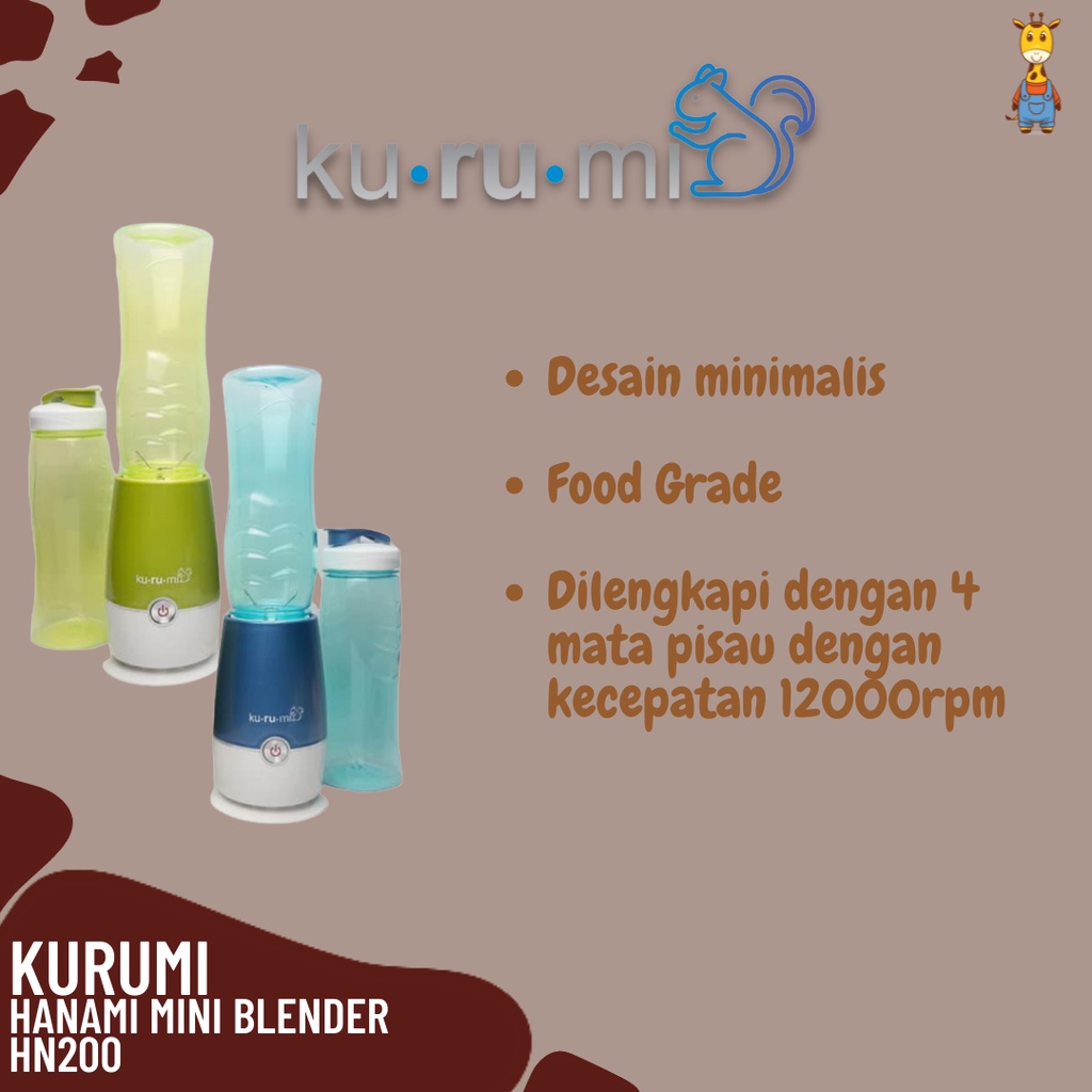 TERMURAH!! Kurumi Hanami Mini Blender HN200