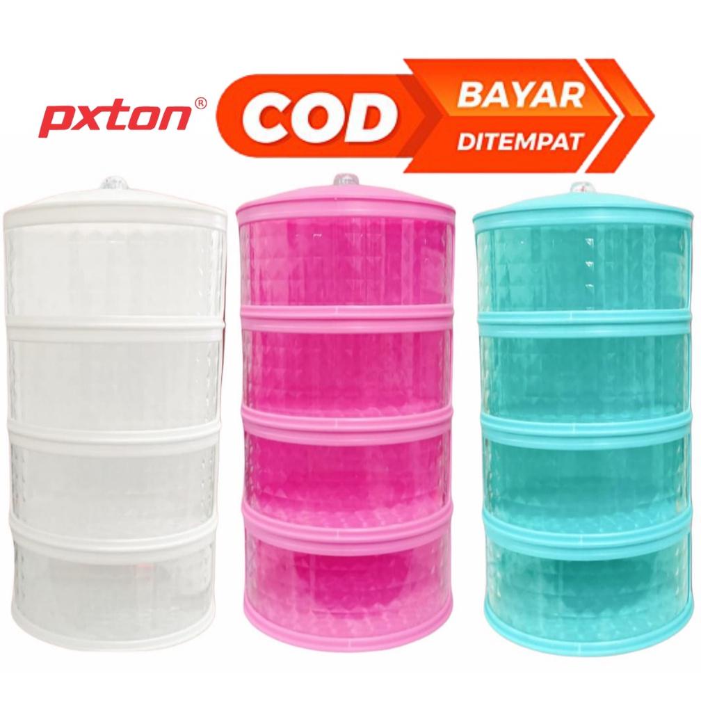 BISA COD Multi-layer Rak plastik penyimpanan tempat makanan penutup sayuran tudung saji susun Food C