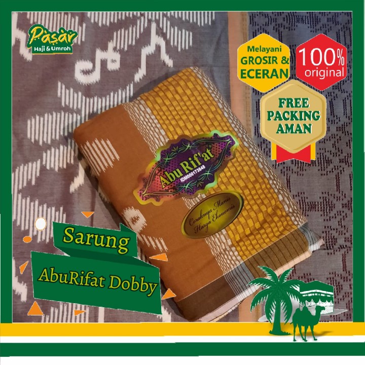 Sarung Abu Rifat Super Doby Motif Kembang