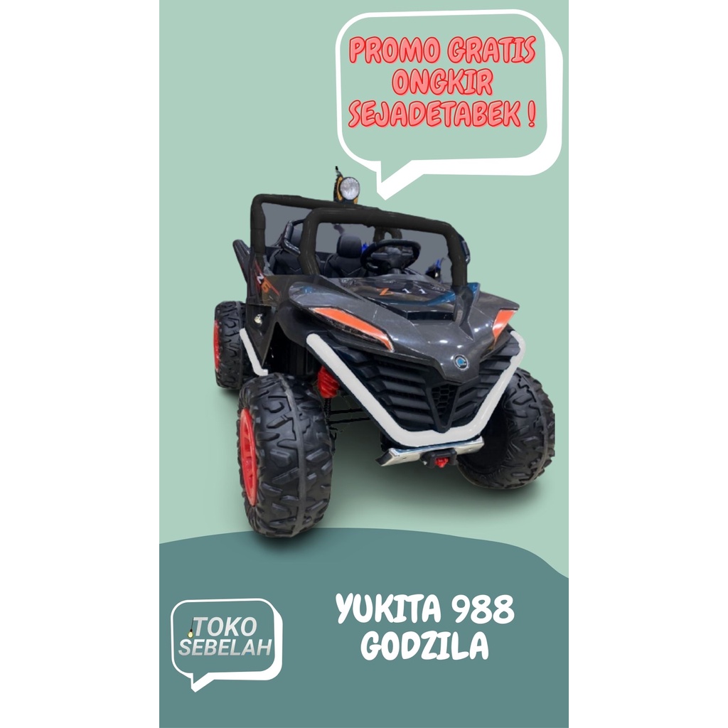 Mainan Anak Mobil Aki Yukita Godzilla 988 - Mobil Anak