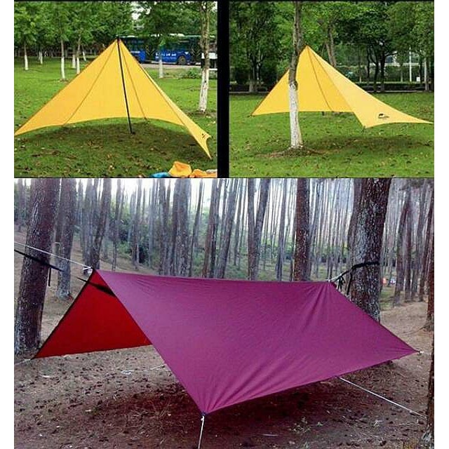 【Warna ~ COD】 Flysheet 3x6 Meter Waterproof 24 Lubang Lobang` Tenda Anti Air 6x3 m` 3*6 Bivak 6*3