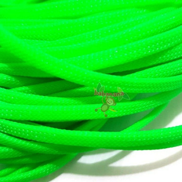 Pembungkus Kabel 10 mm Hijau Cable Sleeve braided nylon