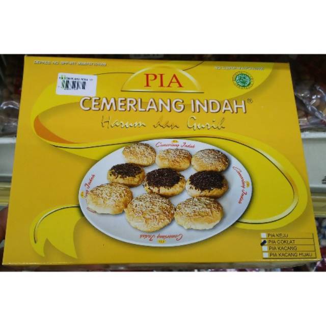 

Cemerlang Indah Pia isi Cokelat , Keju atau Mix Dos / Kotak - Ole-Ole / Jajanan / Cemilan / Kue Khas Manado / Gorontalo