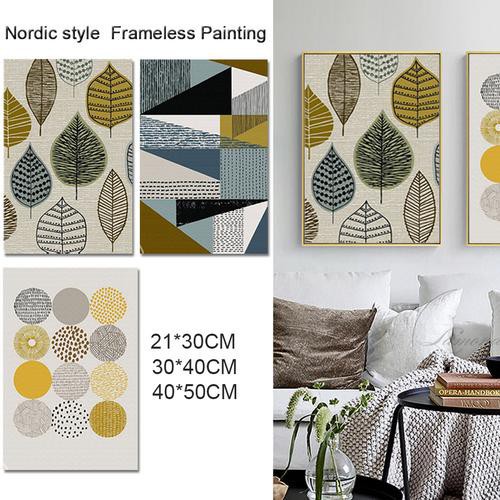 Lukisan Dinding Desain Nordic Abstrak Geometri, Tanpa Bingkai