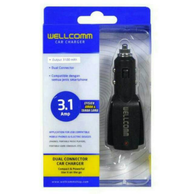 Car charger wellcomm 3.1A