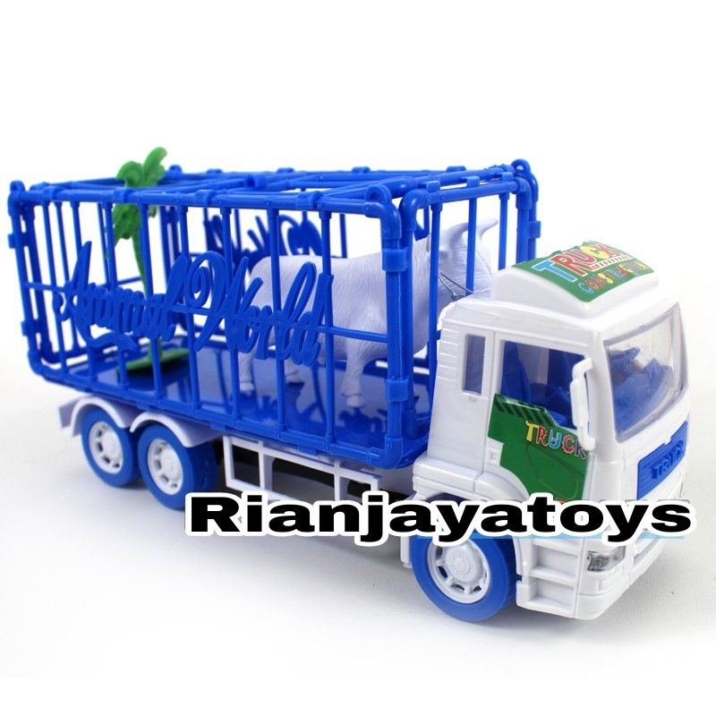 Mainan anak mobil truk box animal / mobil truk pengangkut hewan