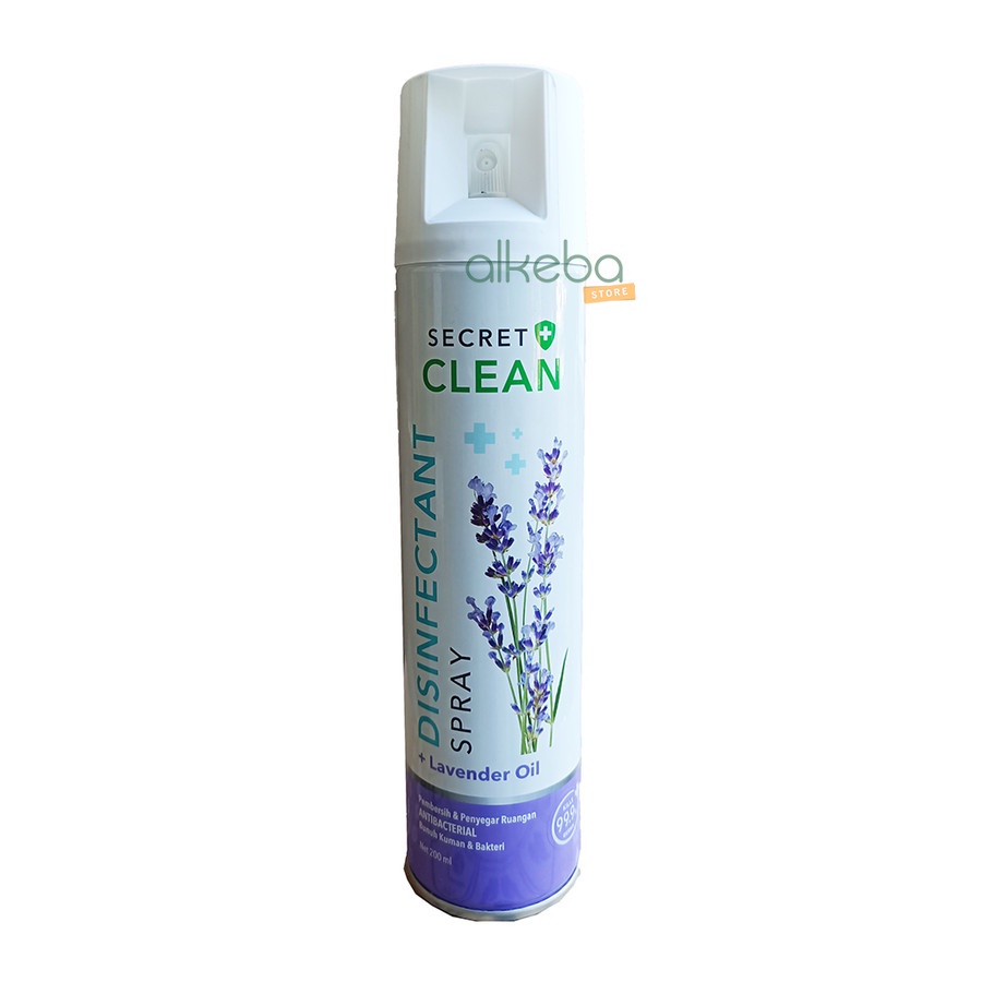 Secret clean Disinfectant Spray Desinfektan plus Lavender oil aerosol pembunuh virus 200 ml