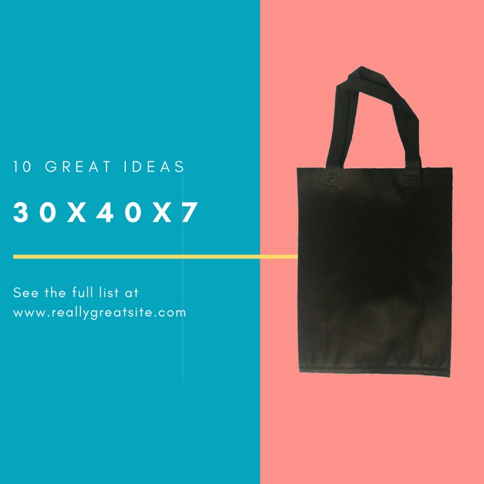 

PROMO Spunbond Lipat samping 30x40x7cm / Totebag Tas Goodiebag Hitam Polos 1