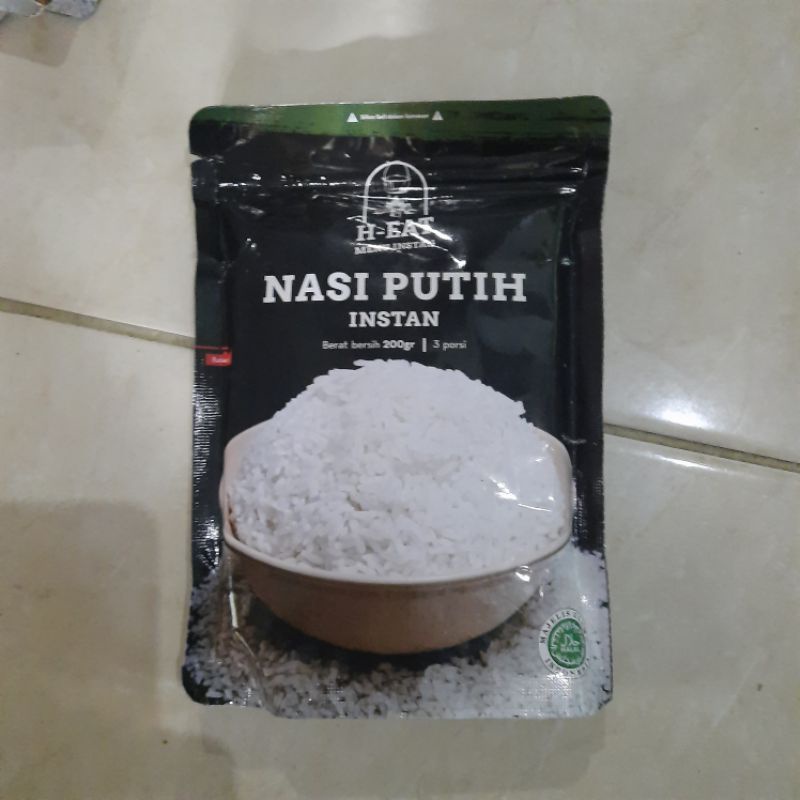 

h-eat nasi putih instan untuk 3 porsi 200gr