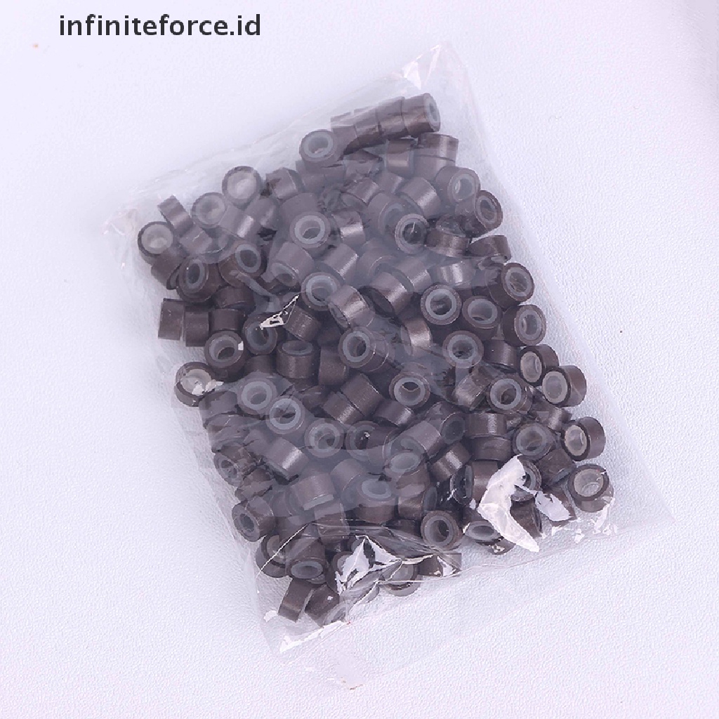 (Infiniteforce.Id) 200pcs / Set Cincin Mikro Silikon Untuk Extension Rambut