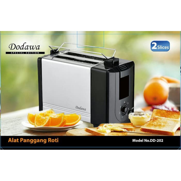 Dodawa DD 202 Toaster 2 Slot Stainless Steel