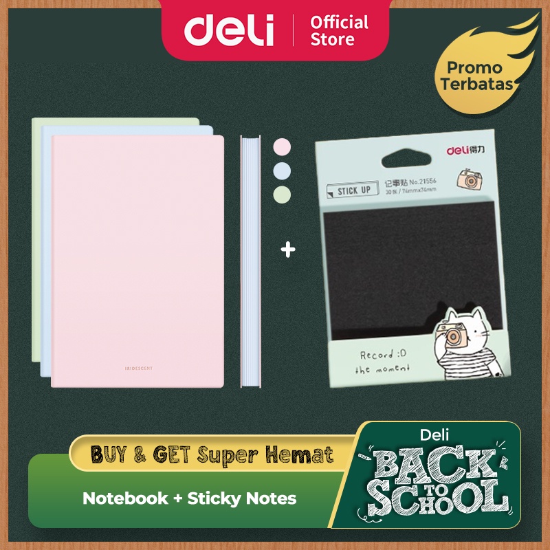 

Deli Leather Notebook Buku Catatan A5 96 Lembar Kertas 80gsm Sampul Kulit Warna Pastel 2228X