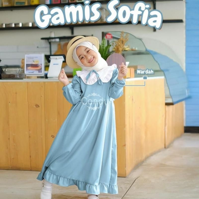 Gamis sofia by candy Gamis anak perempuan usia 2-6 tahun tanpa kerudung