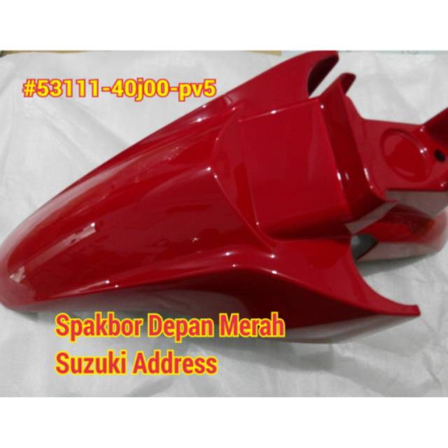Spakbor/Slebor Depan Suzuki Address merah terang