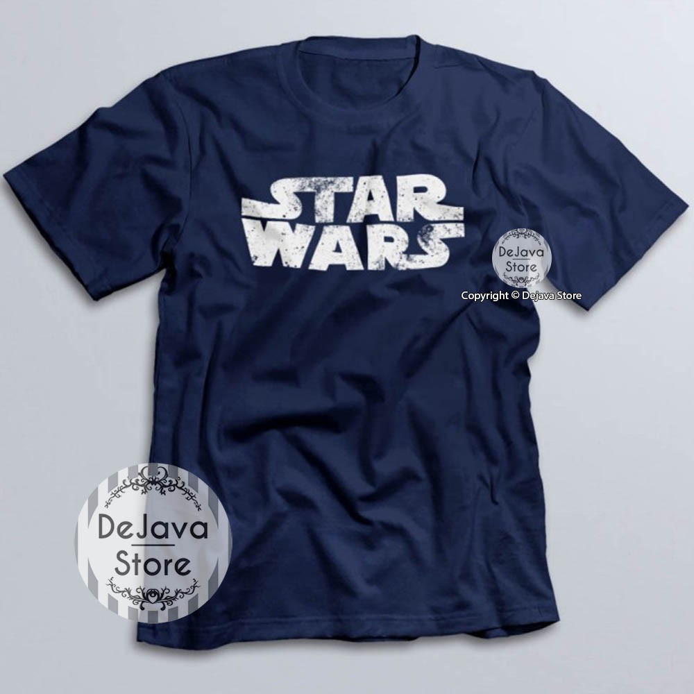 Kaos Distro STARWARS LOGO 3 GRUNGE - Baju Tshirt Bagus Kekinian Premium Eksklusif N2-006 | 122-2
