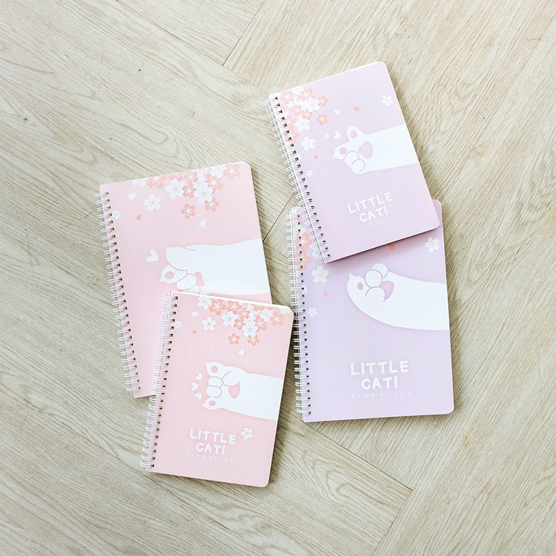 

Little Cat Paw Spiral Ruled Notebook / Buku Tulis Bergaris