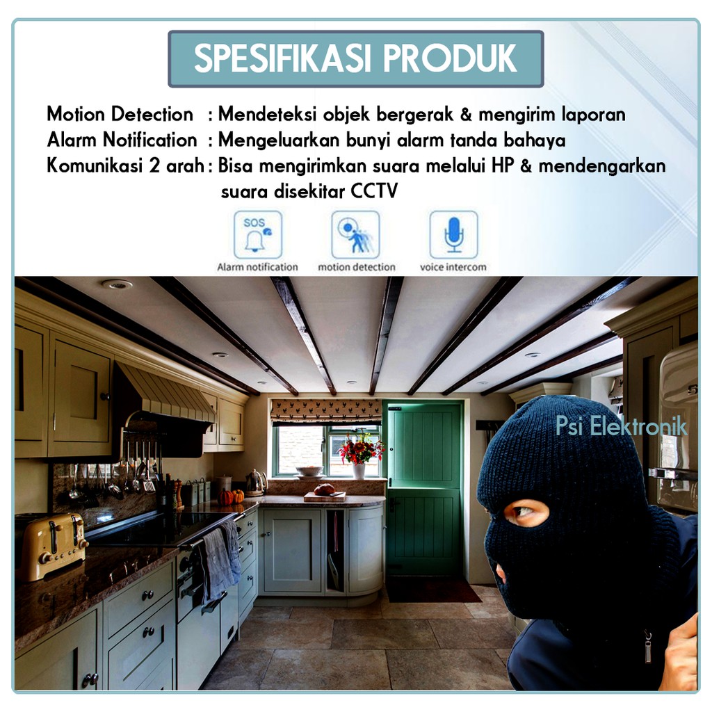 CCTV Outdoor Y33 Pelacakan Manusia HD Penglihatan Malam Nirkabel Kamera Tahan air Tahan hujan Tahan Angin