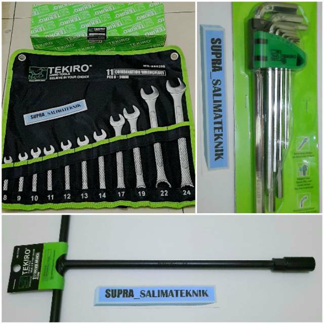 Paket  kunci Tekiro Ring Pas 11Pcs/Kunci L Set TEKIRO 8Pcs/Kunci T TEKIRO