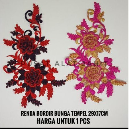 renda tempel bordir set dada