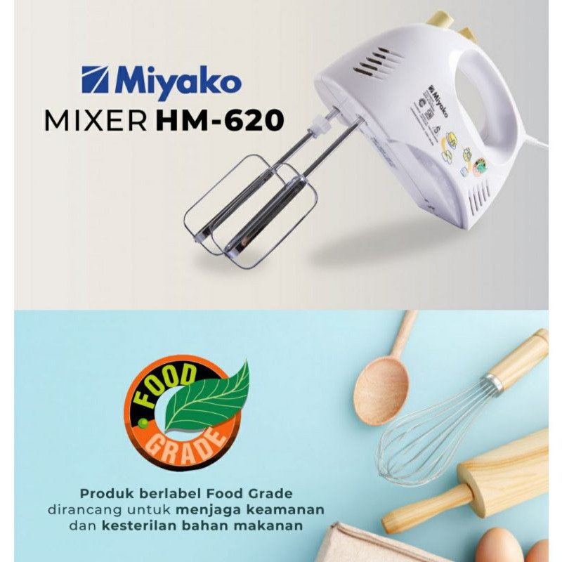 Hand Mixer Miyako HM 620 Mixer Tangan Miyako 620 Pengaduk Adonan Telur Miyako