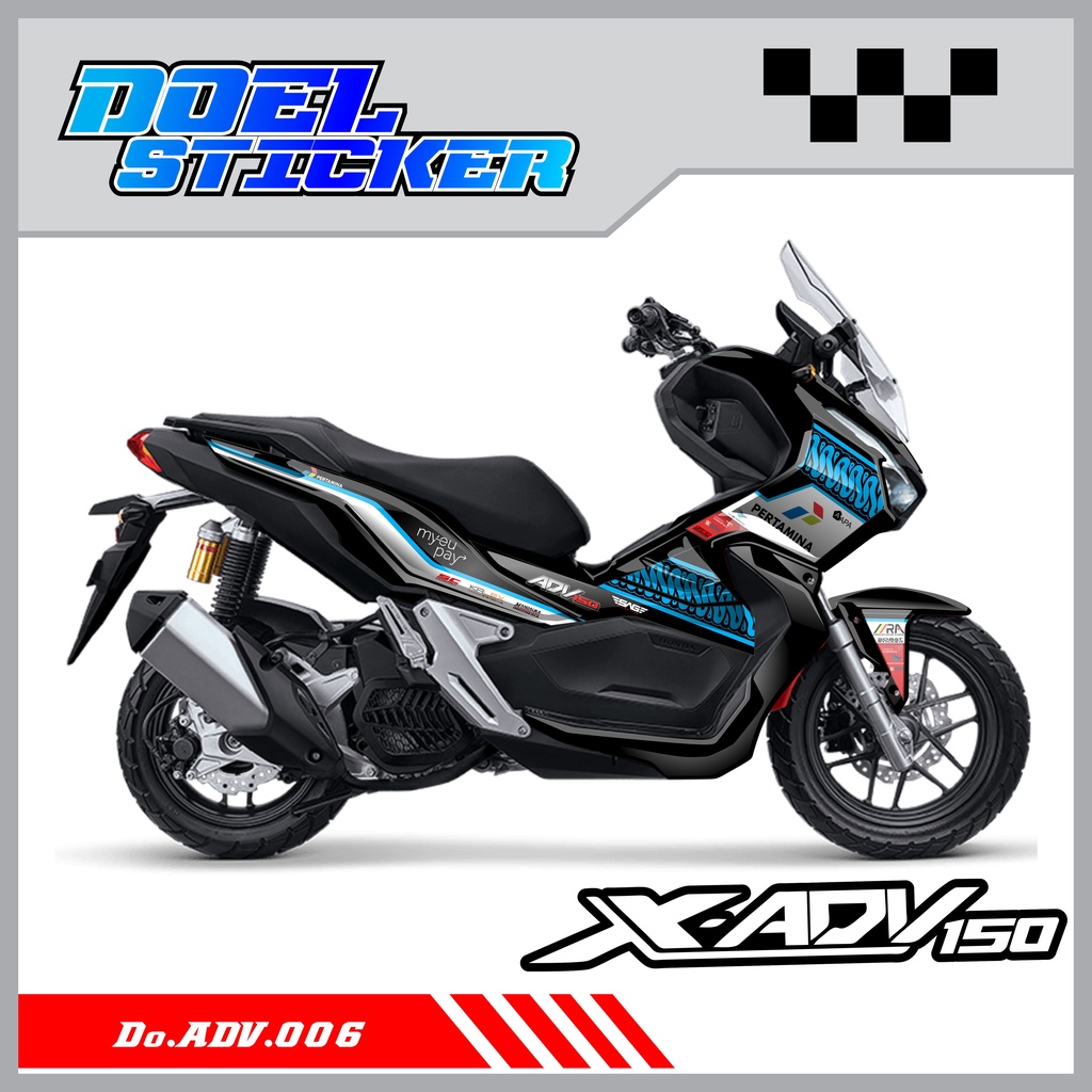 STICKER STRIPING ADV 150 - STICKER STRIPING LIST VARIASI HOLOGRAM , CROME ADV 150 DOEL 006