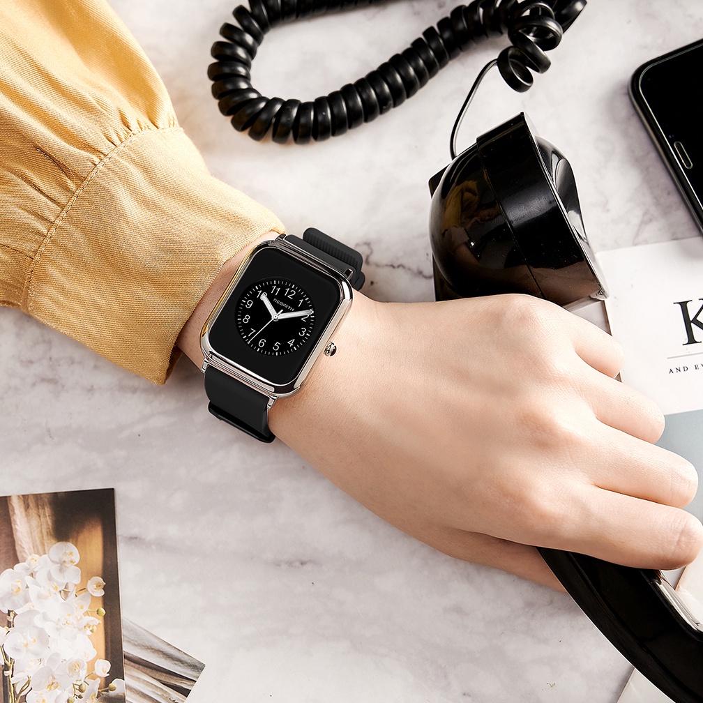 REBIRTH Jam Tangan Wanita Santai Mode Korean Style Tahan Air Kuarsa Jam Tangan Cewek-7