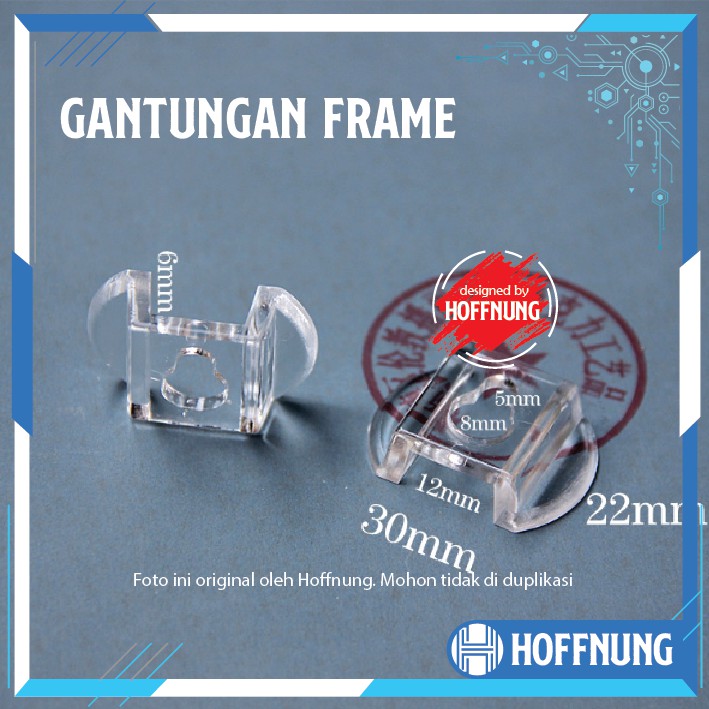 Cantelan Frame Akrilik Gantungan Pigura Foto Acrylic Transparan Bening