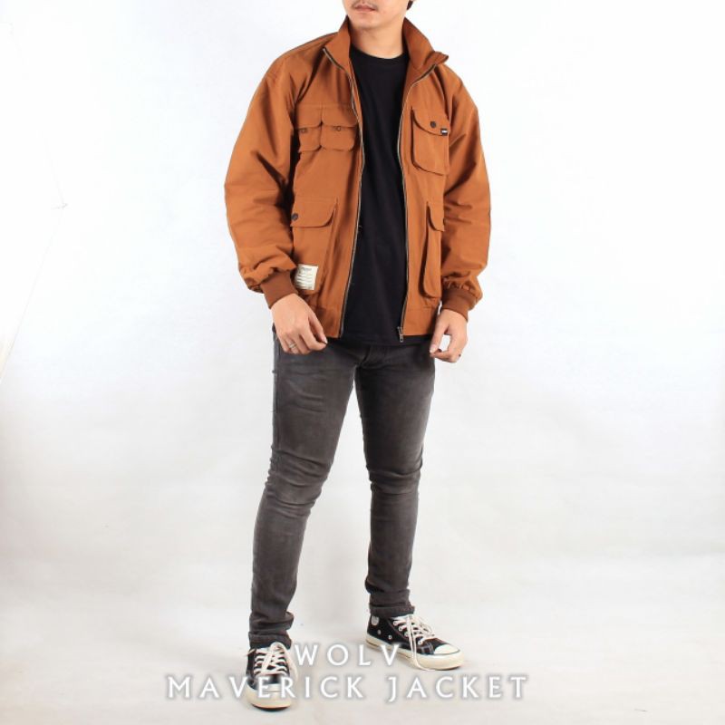 JAKET MAVERICK PRIA BAHAN KANVAS