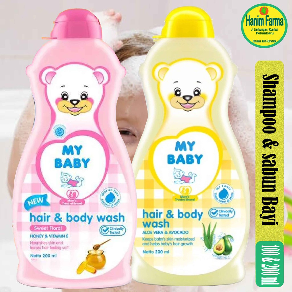 My Baby Hair & Body Wash  sabun dan shampoo botol isi 100 & 200ml