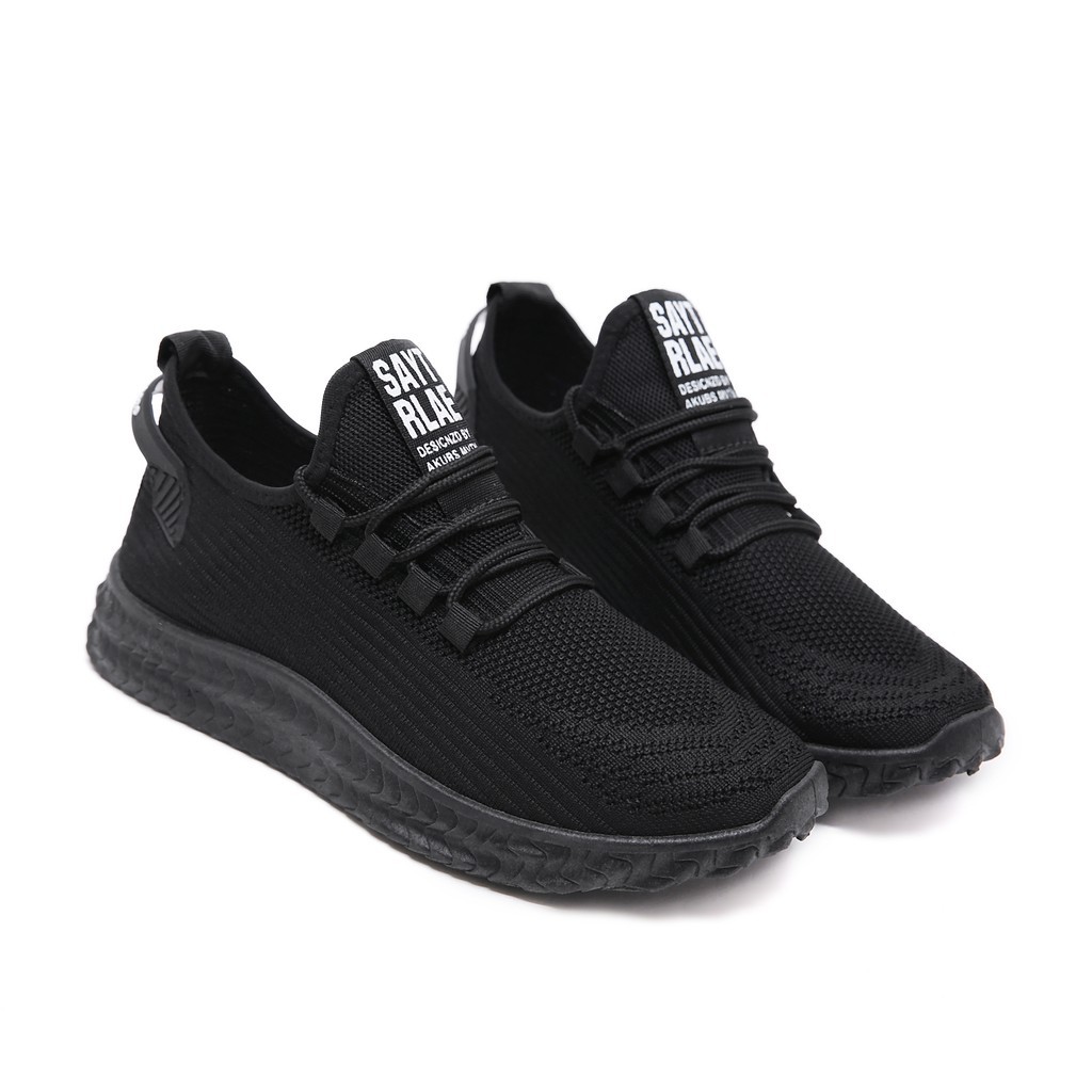 SNEAKERS COWOK HITAM BIRU MISTY  PVN Sepatu Sneakers Pria Import Running Shoes Sepatu Kasual