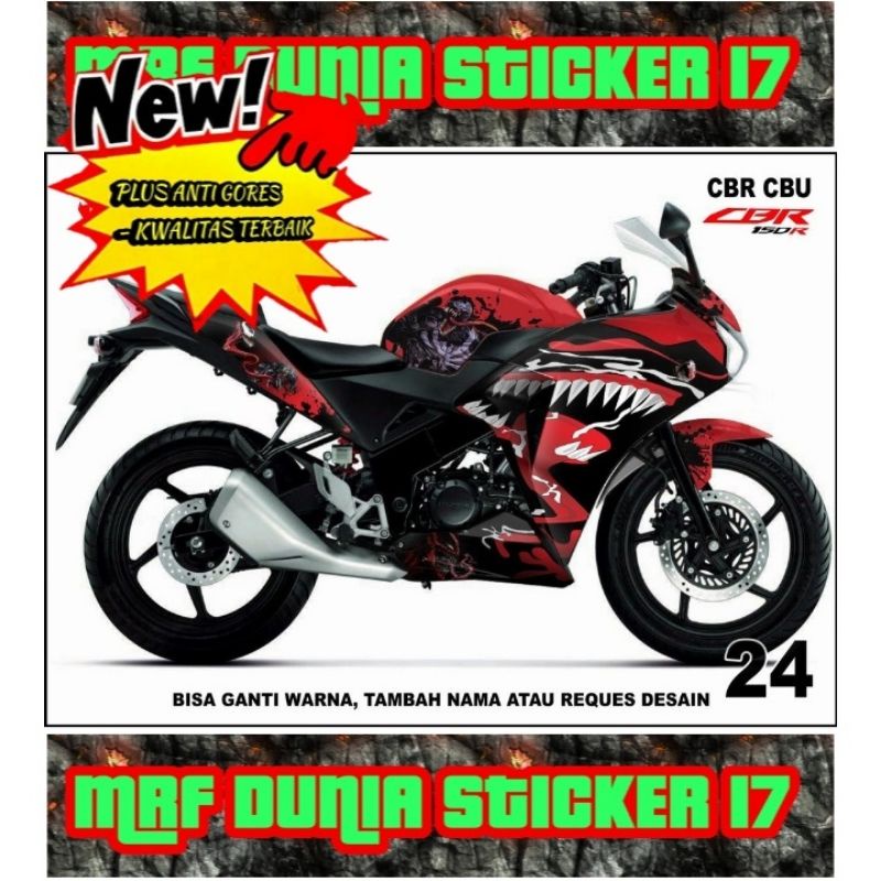 Sticker decal CBR CBU Full Body dekal CBR CBU Stiker CBR CBU Full Body Motif 24