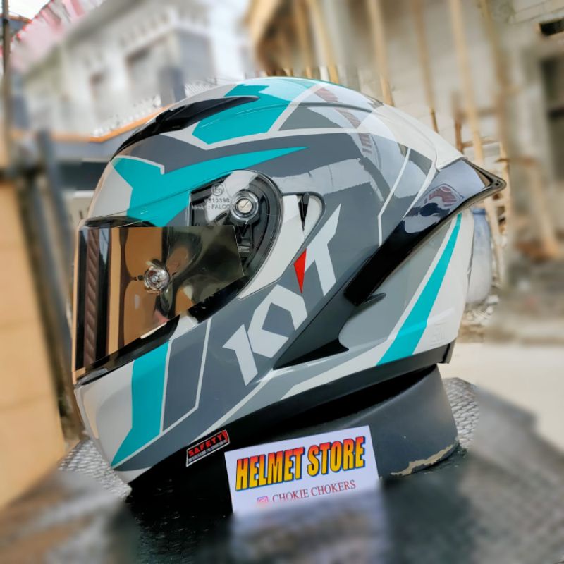 kyt falcon fr raid white green