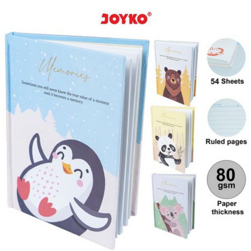 

NOTE BOOK A6 ANIMAL JOYKO D-1115 MM | DIARY | BUKU CATATAN BERGARIS | 54 LEMBAR | 80 gsm